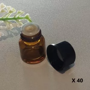 1ml amber glass vial bottles