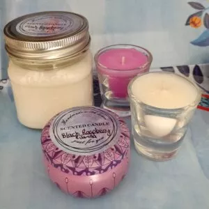 hand poured candles black raspberry and vanilla