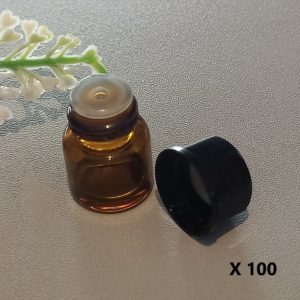 1ml Amber Glass Vial Bottles Box of 100