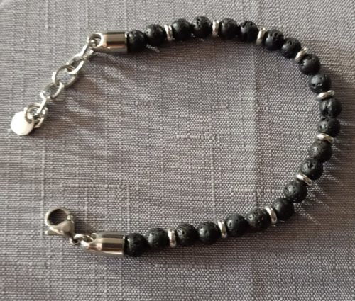 Stainless Steel Volcanic Lava Stone Aromatherapy Diffuser Bracelet