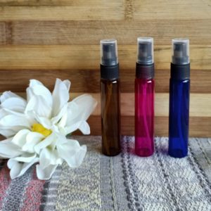 10ml Thin Glass Bottle with Fine Mist Spray Top 5 Pack