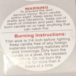 Safety Candle Stickers